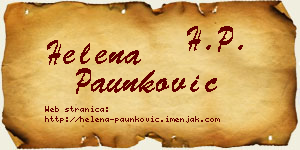 Helena Paunković vizit kartica